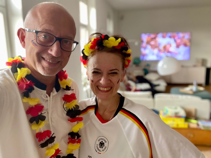 Fußball-EM Viertelfinale mit Mixedpartnerin Andrea